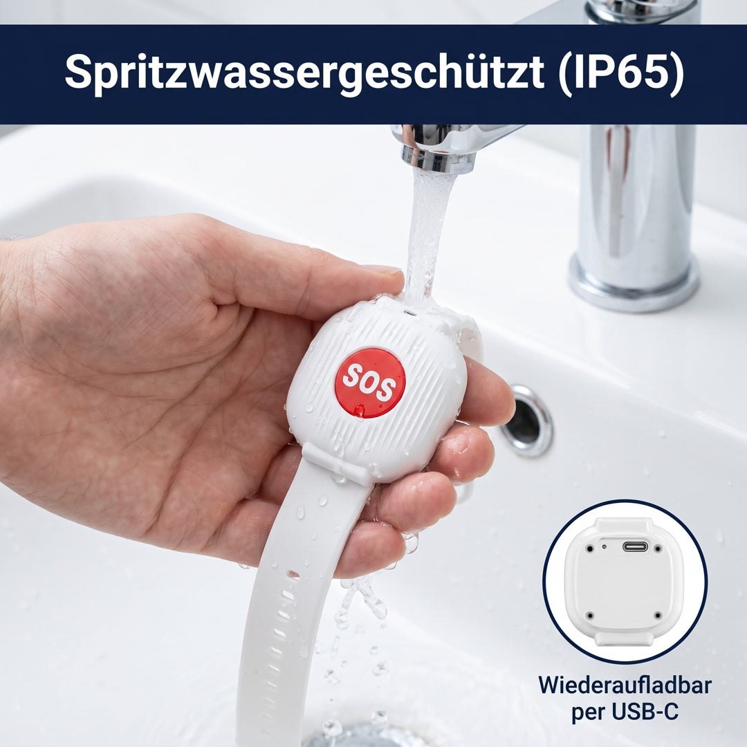 Spritzwassergeschützt (IP65) und per USB-C aufladbar